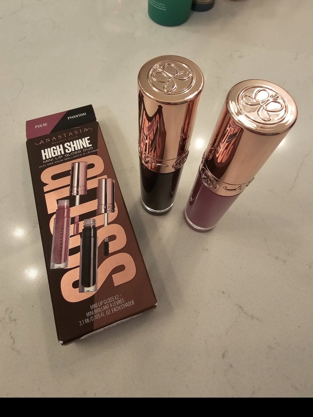 Anastacia Beverly HILLS Gloss Duo — Mauve Pink & Deep Black